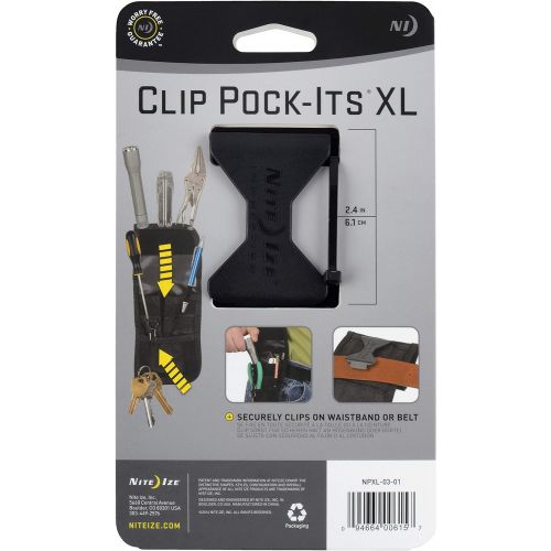  Nite Ize Clip Pock-Its XL Utility Holster, Tool Belt With Strong Clip For Holding Multi Tools, Flashlights, Keys, + Other Necessities