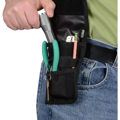  Nite Ize Clip Pock-Its XL Utility Holster, Tool Belt With Strong Clip For Holding Multi Tools, Flashlights, Keys, + Other Necessities