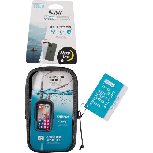  [아마존베스트]Nite Ize Runoff Waterproof Phone Case with Interior Card Holder and Lanyard, IP67 Waterproof Phone Case for iPhone/Galaxy/Pixel up to 6.6 Tall, Fits in Pockets, Charcoal