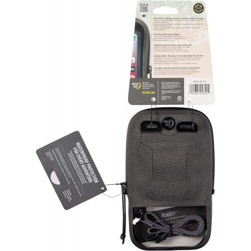  [아마존베스트]Nite Ize Runoff Waterproof Phone Case with Interior Card Holder and Lanyard, IP67 Waterproof Phone Case for iPhone/Galaxy/Pixel up to 6.6 Tall, Fits in Pockets, Charcoal