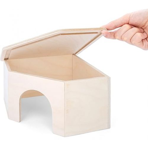  Niteangel Birch Chamber-Maze Hamster Hideout - Small Pets Woodland House Habitats Decor for Hamster Mice Gerbils Mouse