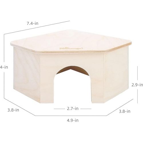  Niteangel Birch Chamber-Maze Hamster Hideout - Small Pets Woodland House Habitats Decor for Hamster Mice Gerbils Mouse