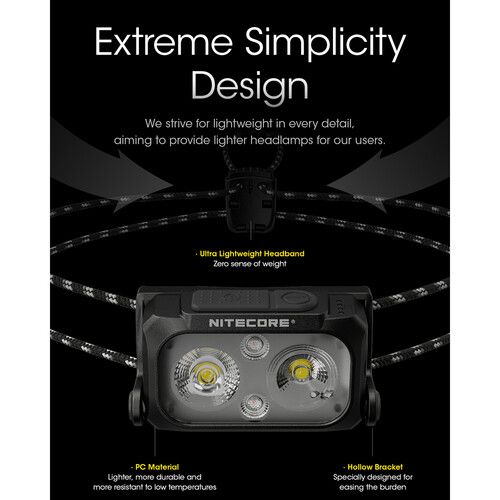  Nitecore NU25-UL Rechargeable Headlamp with Paracord Headband