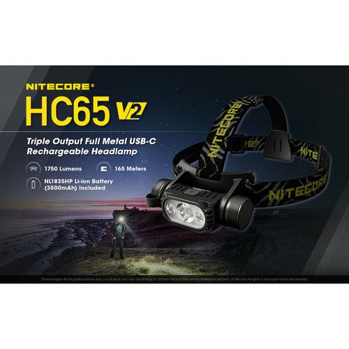  Nitecore HC65 V2 Rechargeable LED Headlamp