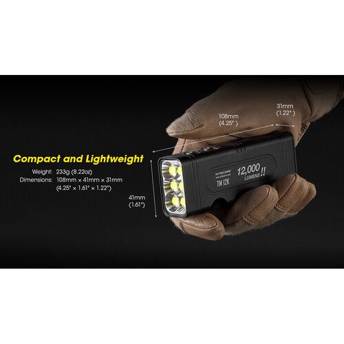  Nitecore TM12K Rechargeable LED Flashlight