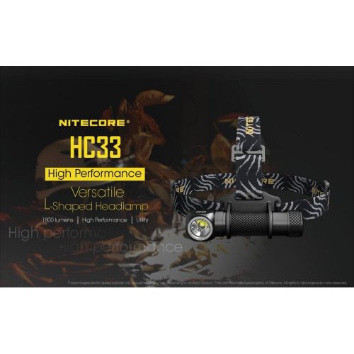  Nitecore HC33 Cree XHP35 High Intensity Headlamp - 1800 Lumen w 2x NL1835HP and UI1 portable charger