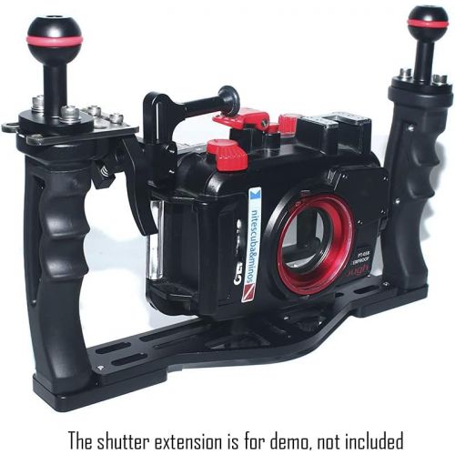  nitescuba NS10 Underwater Camera Tray extendable Handle Grips Bracket for gopro,pt059,rx100 uw Camera housing Universal Soft Handle with Aluminum and Rubber Material