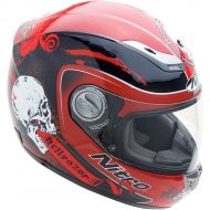 Nitro Hellrazor Full Face Helmet (RedBlack, Large)