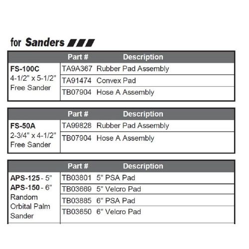  Nitto Kohki FS-50A Free Sander, 20,000 RPM, 116 Orbit Diameter, 4 x 4-38 Pad, 4-12 x 5-12 Paper Size