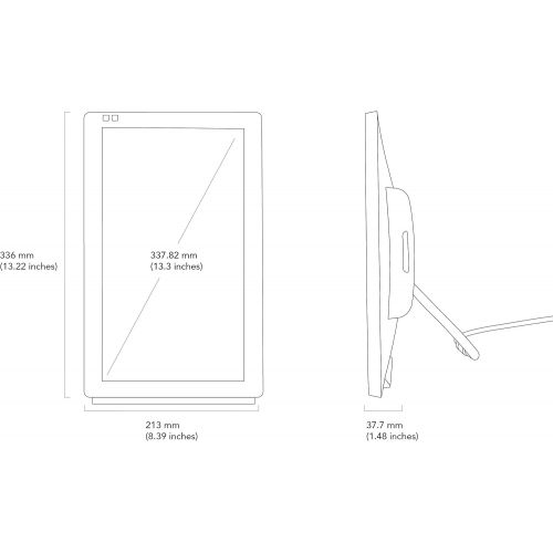  [아마존베스트]Nixplay 시드 웨이브 13.3 스마트 스피커 및 사진 프레임 블루투스, 아이폰 및 안드로이드 앱, iOS 비디오 플레이백, 알렉사 통합, 구글 사진, Hu-Motion 센서 - W13C