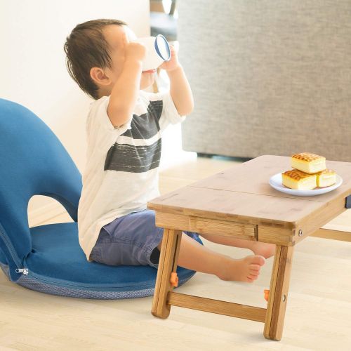  [아마존베스트]Nnewvante Lap Desk Bed Tray Table Kid-Size Adjustable 100% Bamboo Portable Breakfast Serving Lap Table w Tilting for Reading Writing Playing