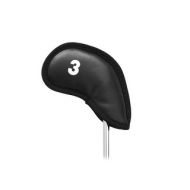 No Logo Iron Headcover Black #3 by Hireko