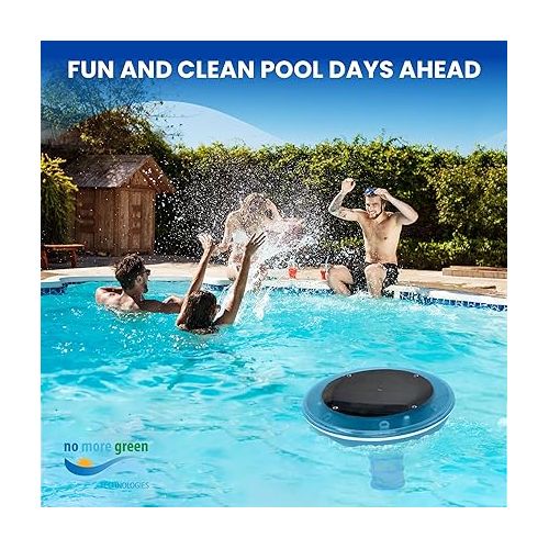  Original Solar Pool Ionizer, Copper Ionization - Eliminate Algae | Keeps Pool Cleaner and Clear, 85% Less Chlorine, Solar Pool Cleaner, Free Buddy Band, Up to 35,000 Gal, Lifetime Replacement Program