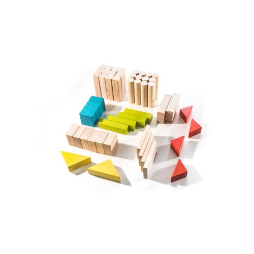  KubiyaGames Block Set - 50 Building Blocks - Montessori Toy, Natural Wood Toy, Waldorf Toy, Educational Toys, Wooden toy, Wood Toy, Toy for kids