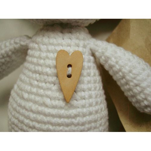  LytovchenkoWorkshop Crochet bear rattle baby Crochet animal Stuffed animal Newborn baby toy Baby Shower Gift White bear Organic baby teether First crochet toy