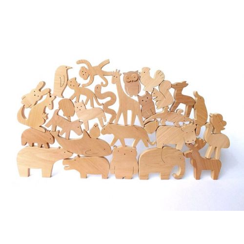  Mielasiela Wooden toys, Waldorf toys, Montessori toys, Toddler toys, Natural toys, Eco friendly toys, Educational toys, Stacking Toy, Wooden animals 12