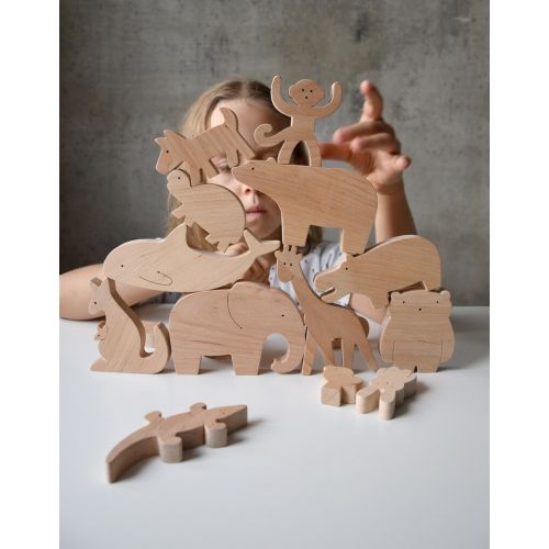  Mielasiela Wooden toys, Waldorf toys, Montessori toys, Toddler toys, Natural toys, Eco friendly toys, Educational toys, Stacking Toy, Wooden animals 12