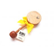 RomaRattles Baby Bee Natural Wooden Rattle | Heirloom Wood Baby Rattles Keepsake | Natural Baby Teether Toy | New Baby Shower Gift
