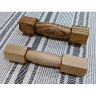 WarnerWoodCo Solid Wood Rattle - Bodybuilding Baby