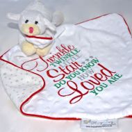 EmHappyBaby Lambs sweet Baby Comforter  Blanket  Soother Blanket  Baby Gift  Baby Shower Gift  New Baby Gift Tags Blanket  Christmas Blanket