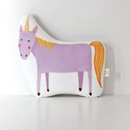 /Joshuatreeuk Purple Unicorn Cushion