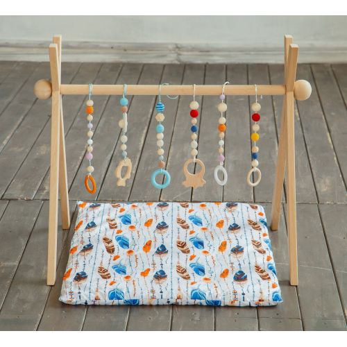  BambyGym Baby gym, Teething Fantasy Baby gym set, baby gym frame, Wooden baby gym, Baby play gym, baby play mat, toddler gym, teether toys