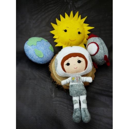  NoBrand Space baby mobile Baby Toys Baby shower gift Cosmos nursery decor Felt Baby decor Plush toys Soft