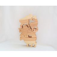 NoBrand stacking toy, wooden balance toy, balancing game, stacking toy, stacking goats, wooden waldorf toy,