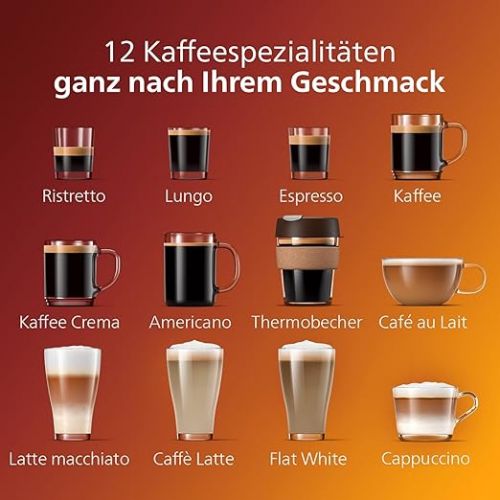  Philips Serie 5400 Kaffeevollautomat - LatteGo Milchsystem- 12 Kaffeespezialitaten- Intuitives Display- 4 Benutzerprofile- Schwarz (EP5441/50)