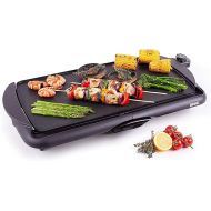 Duronic GP20 Table Grill Electric Grill Plate 52 x 27 cm Grill Surface 2000 Watts Non-Stick Coating Thermostat Electrically Removable Collection Container Cooking Without Fat
