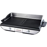 GASTROBACK Design Table Grill Advanced Pro BBQ - Electric Table Grill 2300 Watt 1500 cm² Large Grill Surface - Easy Cleaning - Removable Grill Plates - Stainless Steel Silver