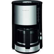 Krups KM321 Proaroma Plus Glass Coffee Maker, 10 Cups, 1100 W, Modern Design, Black with Stainless Steel Applique
