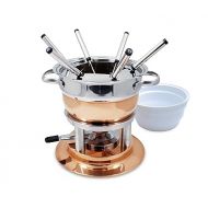 Swissmar F66415 Lausanne Fondue Set 11-teiliges, Kupfer/Edelstahl, 1.8L, Fondue-Set fur Fleisch, Kase und Schokolade, fur 6 Personen, Geschenkset