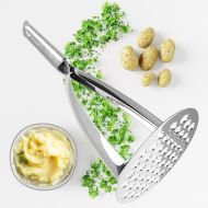 RIISN® Potato Masher (Rustproof & Dishwasher Safe) Potato Masher Stainless Steel (with Hole Pattern, for Particularly Fine Puree)