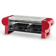 H.Koenig RP2 Raclette, 2 Persons, with Stone Grill, 350 W, Red