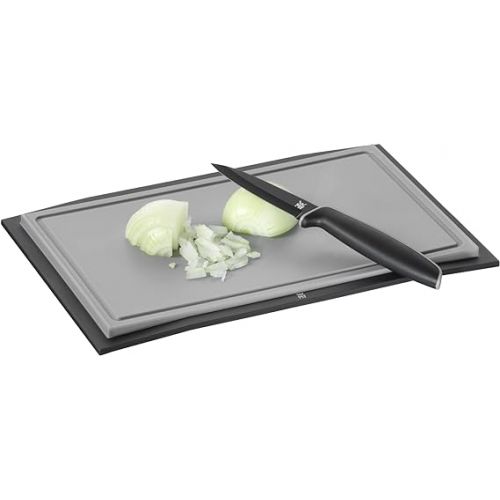  WMF Chopping Board, Carving Board, Touch Lagoon Blue, 32 x 20 cm, Rectangular, Plastic, Juice Grooves, Dishwasher Safe, Easy Cleaning, Hygienic, Gentle on Blades, Tasteless