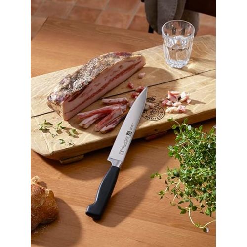  Zwilling Knife Set, 3 Pieces, Larding/Garnish Knife, Meat Knife, Chef's Knife, Rust-Free Special Stainless Steel/Plastic Handle, Four Stars