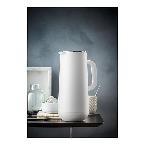  WMF Impulse Insulated Thermos Jug, 1.0 l, for Coffee or Tea, Screw Cap, Keeps Drinks Warm or Cold for 24 Hours, White