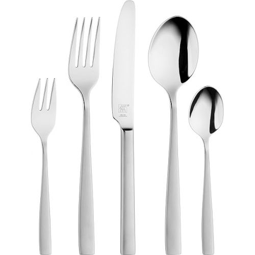  Zwilling 60 Piece Cutlery Set, for 12 People, 18/10 Stainless Steel/High Quality Blade Steel, Matte/Polished, Roseland