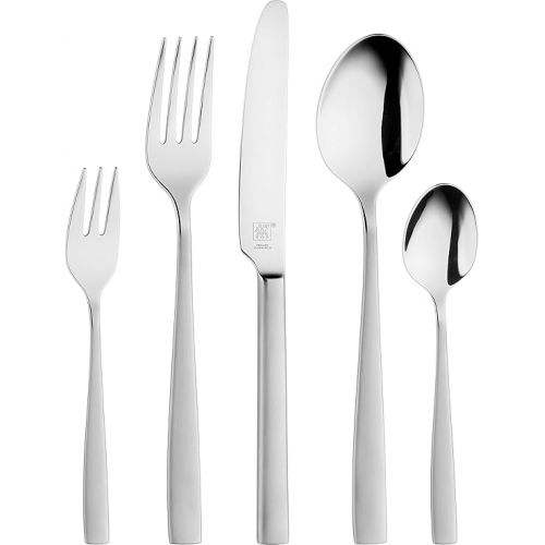  Zwilling 60 Piece Cutlery Set, for 12 People, 18/10 Stainless Steel/High Quality Blade Steel, Matte/Polished, Roseland