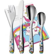 WMF WMF Children's Cutlery Set with Engraving 4-Piece Unicorn - Perfect Gifts for Christening - Children's Cutlery from 4 Years with Your Individual Engraving - Christening Gifts Boys