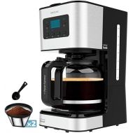 Cecotec Programmable drip coffee machine Coffee 66 Smart Plus. 980 W, capacity 12 cups, ExtemAroma technology, AutoClean function, stainless steel design, LCD screen, 1.5 L capacity