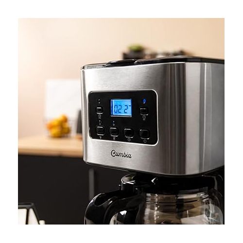  Cecotec Programmable drip coffee machine Coffee 66 Smart Plus. 980 W, capacity 12 cups, ExtemAroma technology, AutoClean function, stainless steel design, LCD screen, 1.5 L capacity