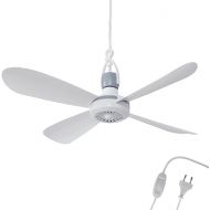 Bestlivings Portable Ceiling Fan 230 V / 5 Watt Diameter 42 cm Portable Ceiling Fan with Hanger and Switch Energy Saving.
