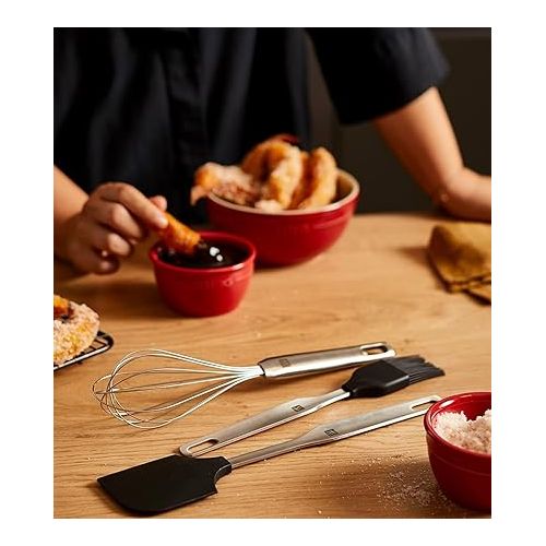  Zwilling Baking Set Twin Set of 3 - Stainless Steel Pastry Brush, Dough Scraper, Whisk with Silicone, Kitchen Utensils, Baking, Baking Accessories, Baking Accessories Set