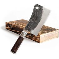 Vikingsun Satake Kuro Chopper - Japanese Chopping Knife (18 cm) - Sharp, Precise Chopping Knife with Wooden Handle - Kitchen Knife Chopping Knife for Bone, Straight Blade