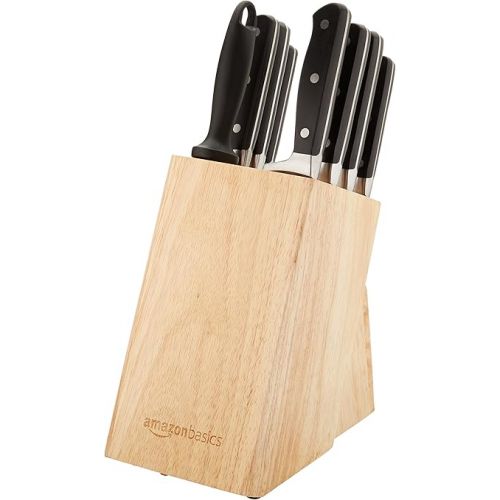  AmazonBasics Premium Knife Block, 9-piece set