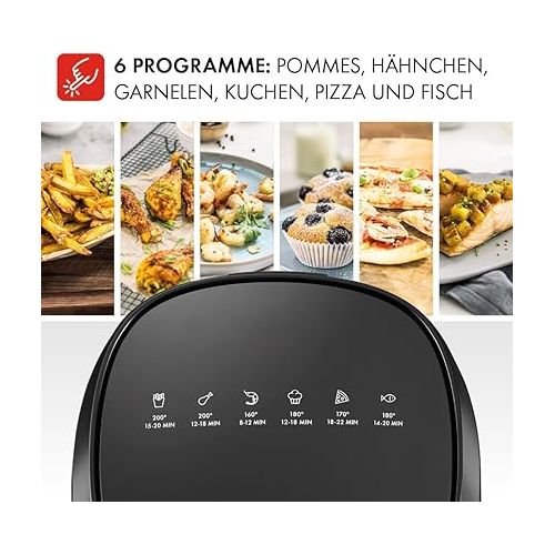  Zwilling Air Fryer, 4 L, 6 Programmes, 1,400 Watt Hot Air Fryer,, for Frying, Cooking and Baking without Fat, Includes Recipe Book (English Language not Guaranteed), Black