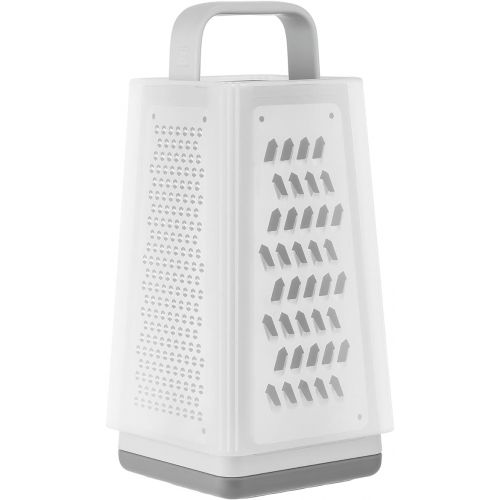  ZWILLING Z-Cut Square Grater, Multifunctional, Stainless Steel Blade, Plastic Housing, Two Way Friction Technology, Grey