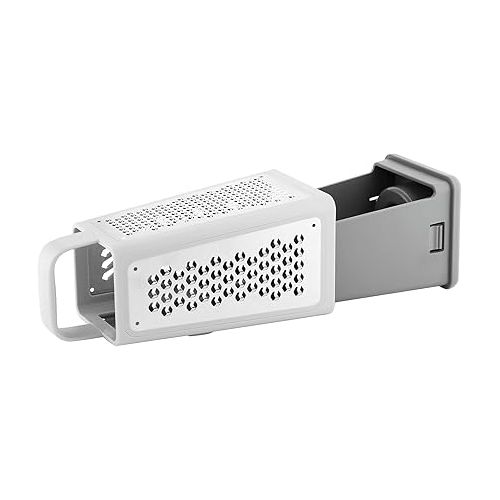  ZWILLING Z-Cut Square Grater, Multifunctional, Stainless Steel Blade, Plastic Housing, Two Way Friction Technology, Grey